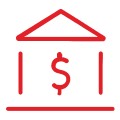 Red banking icon